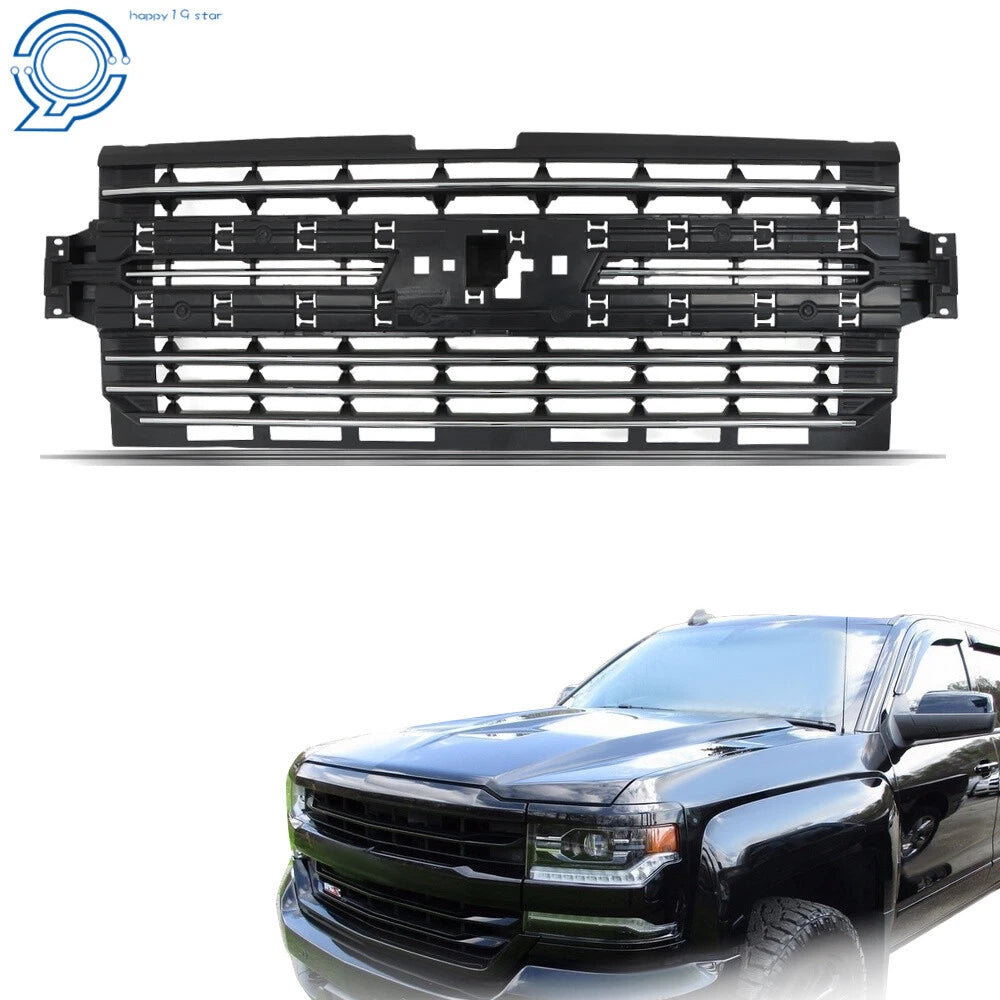Front Bumper Upper Grille for Chevrolet Silverado 1500 (2019–2021)