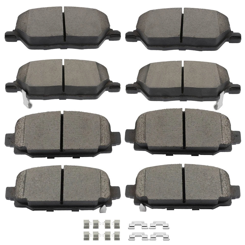Set of 8 Ceramic Brake Pads for Jeep Compass (2018-2022)