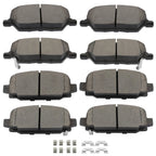 Set of 8 Ceramic Brake Pads for Jeep Compass (2018-2022)
