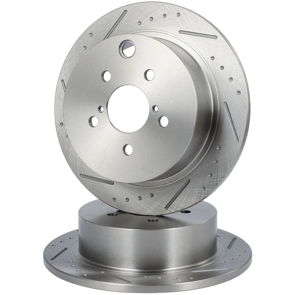 Rear Drilled Slotted Brake Rotors for Subaru Crosstrek Impreza (2012–2014)