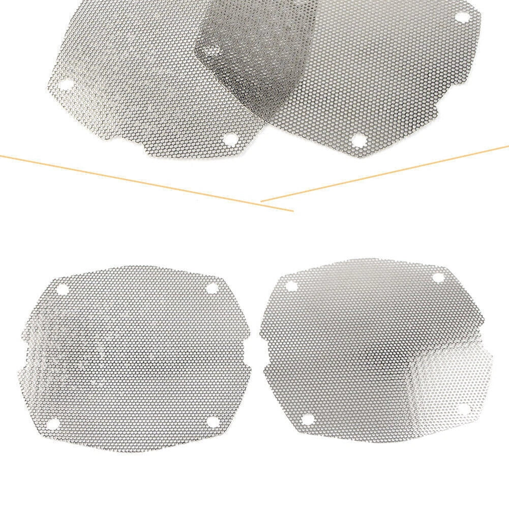 Chrome Front Fairing Mesh Speaker Grilles for Harley Dresser FLH/T Electra Glide