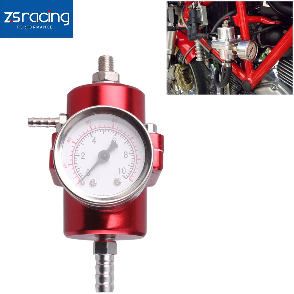 Adjustable Fuel Pressure Regulator for Red Aluminum (1-140 PSI)