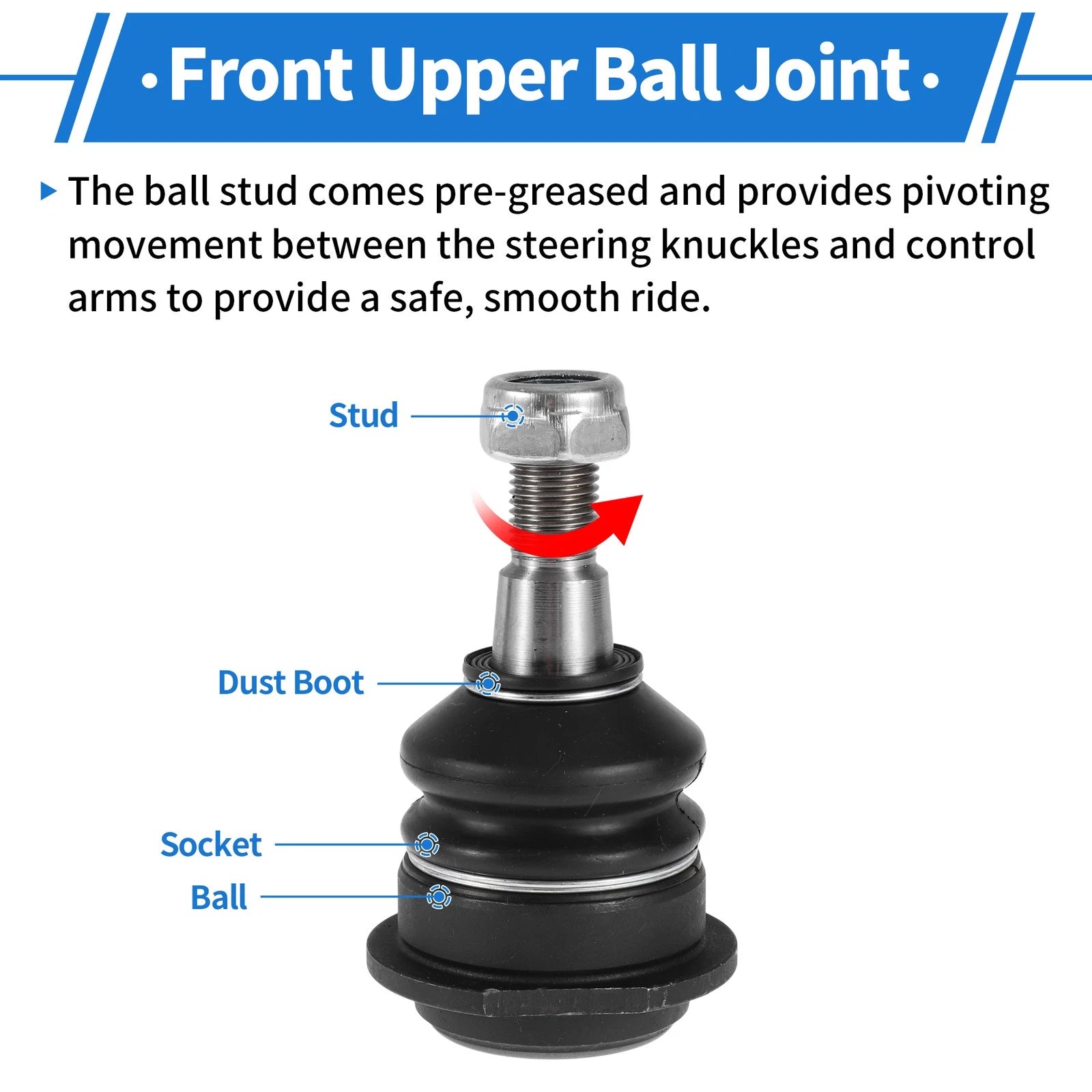 2X Front Upper Ball Joints for Dodge Durango (2011–2015) No.K500285/68046195AD