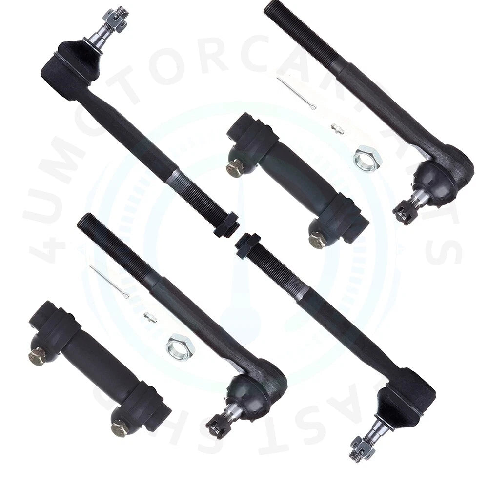 Set of 6 Front Tie Rod End Adjusting Sleeves for Chevy Express 2500 3500 (1996–2002)