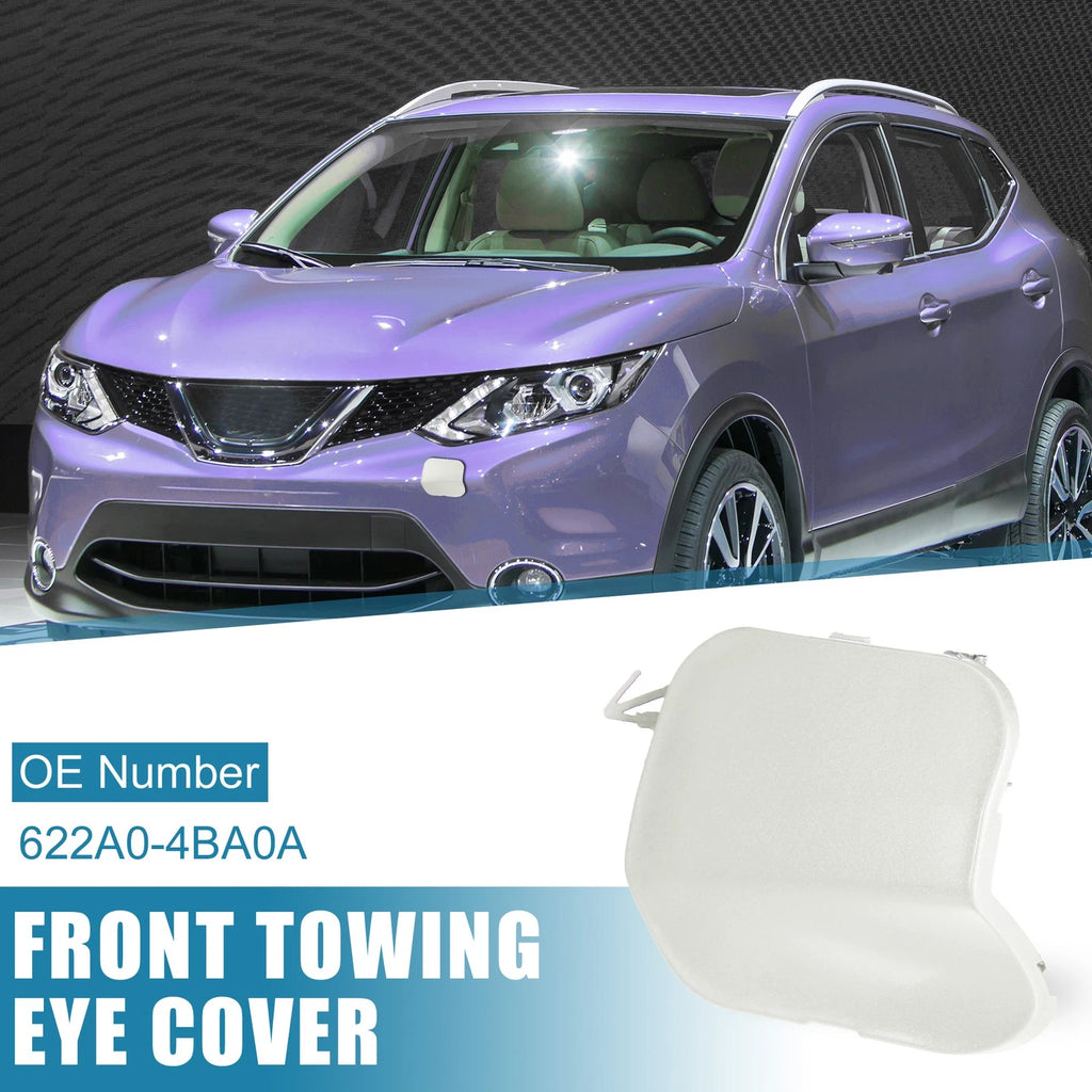 Front Bumper Tow Hook Cover 622A0-4BA0A for Nissan Rogue (2014–2016) White