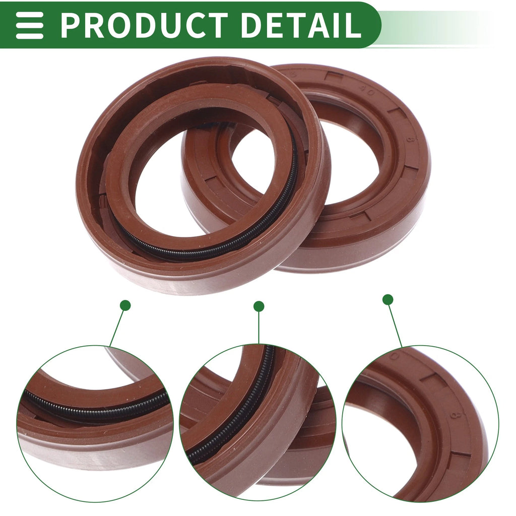 Set of 5 Oil Seal Rotary Shaft Seal FKM Rubber 25x40x8mm