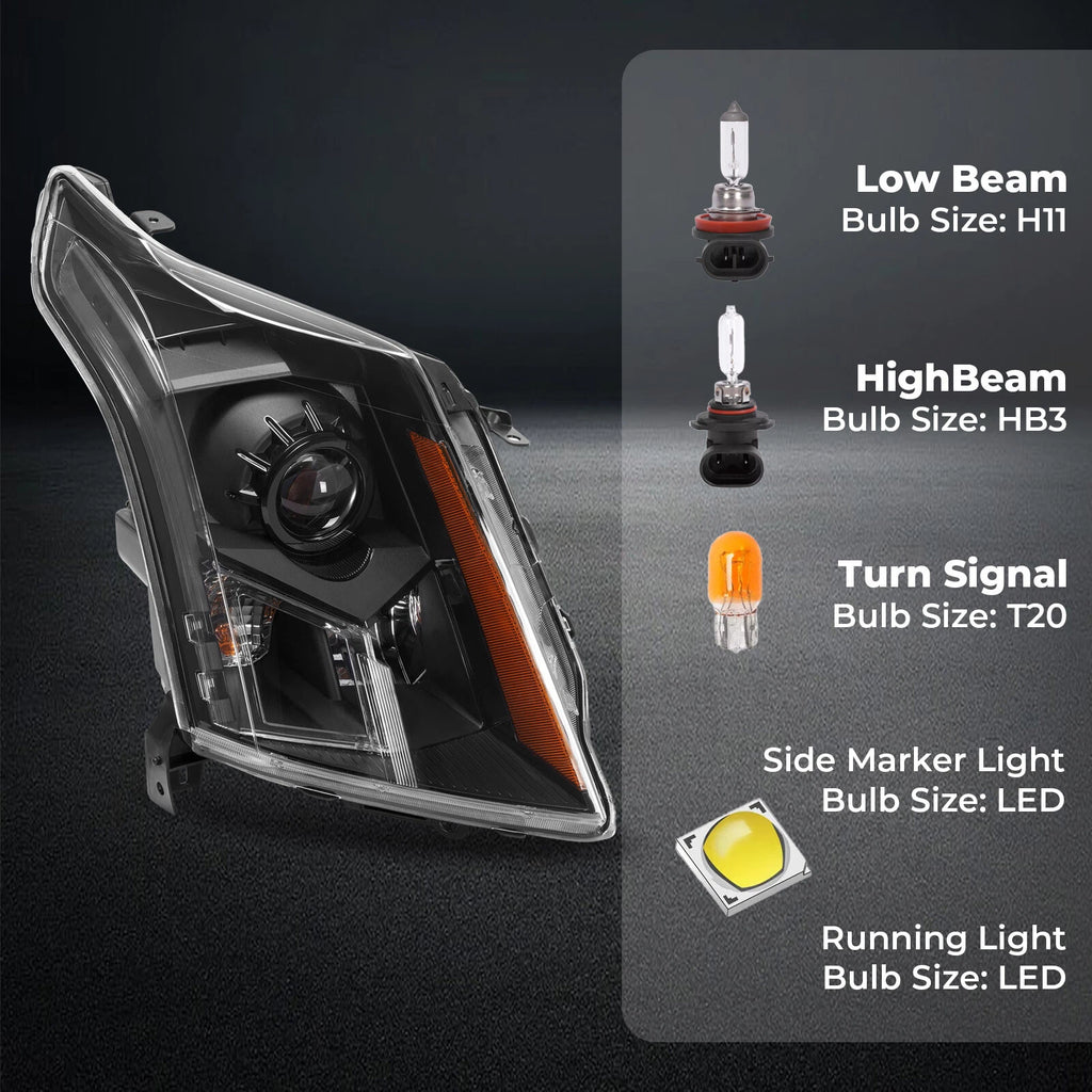 LED Projector Headlights for Cadillac SRX (2010–2016) Left+Right