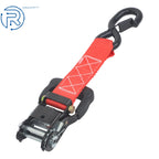 Set of 4 Tie Downs 1.6" × 8' Ratchet Straps 5208 Lbs with S Hook Red