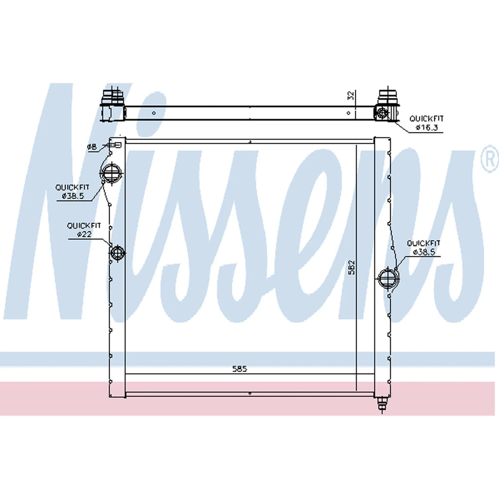 Replacement Aluminum Left/Right Auxiliary Radiator (See compatibility Chart)