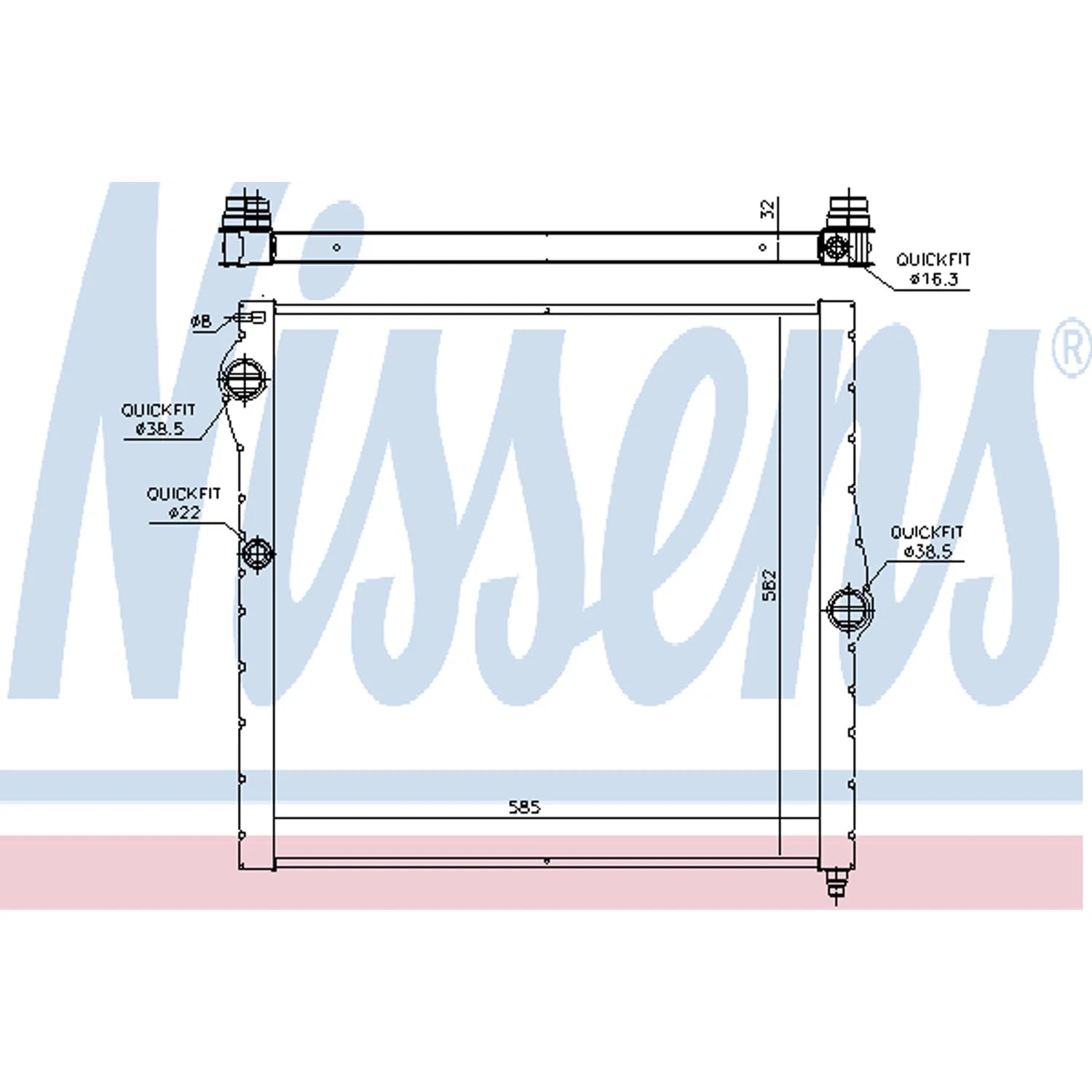Replacement Aluminum Left/Right Auxiliary Radiator (See compatibility Chart)