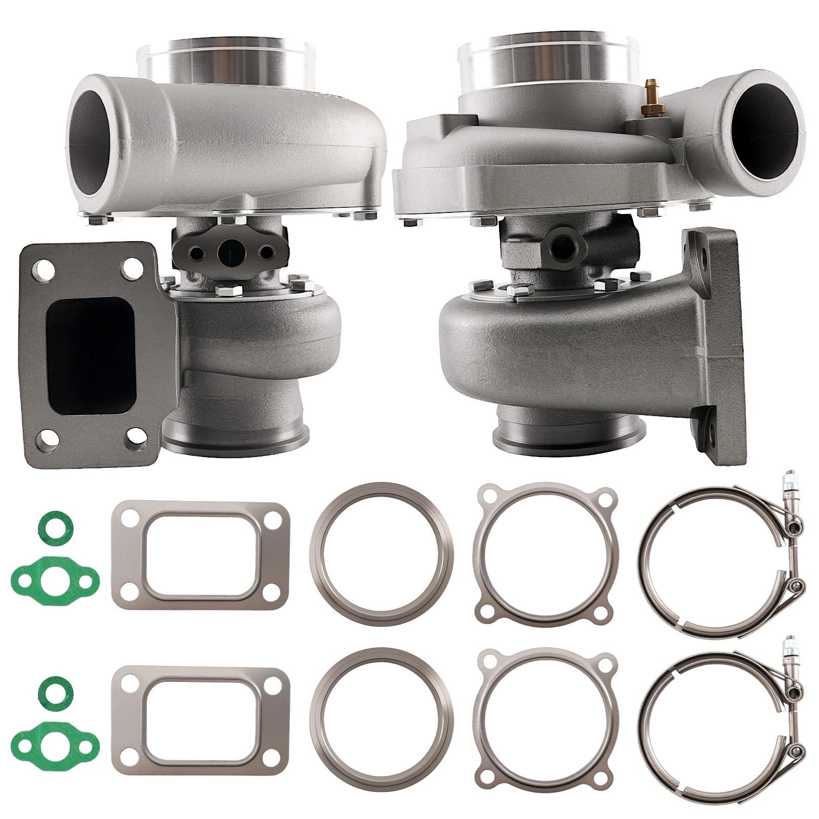 Set of 2 Billet GT35 GT3582 Turbochargers T3 AR.63 Anti-Surge for