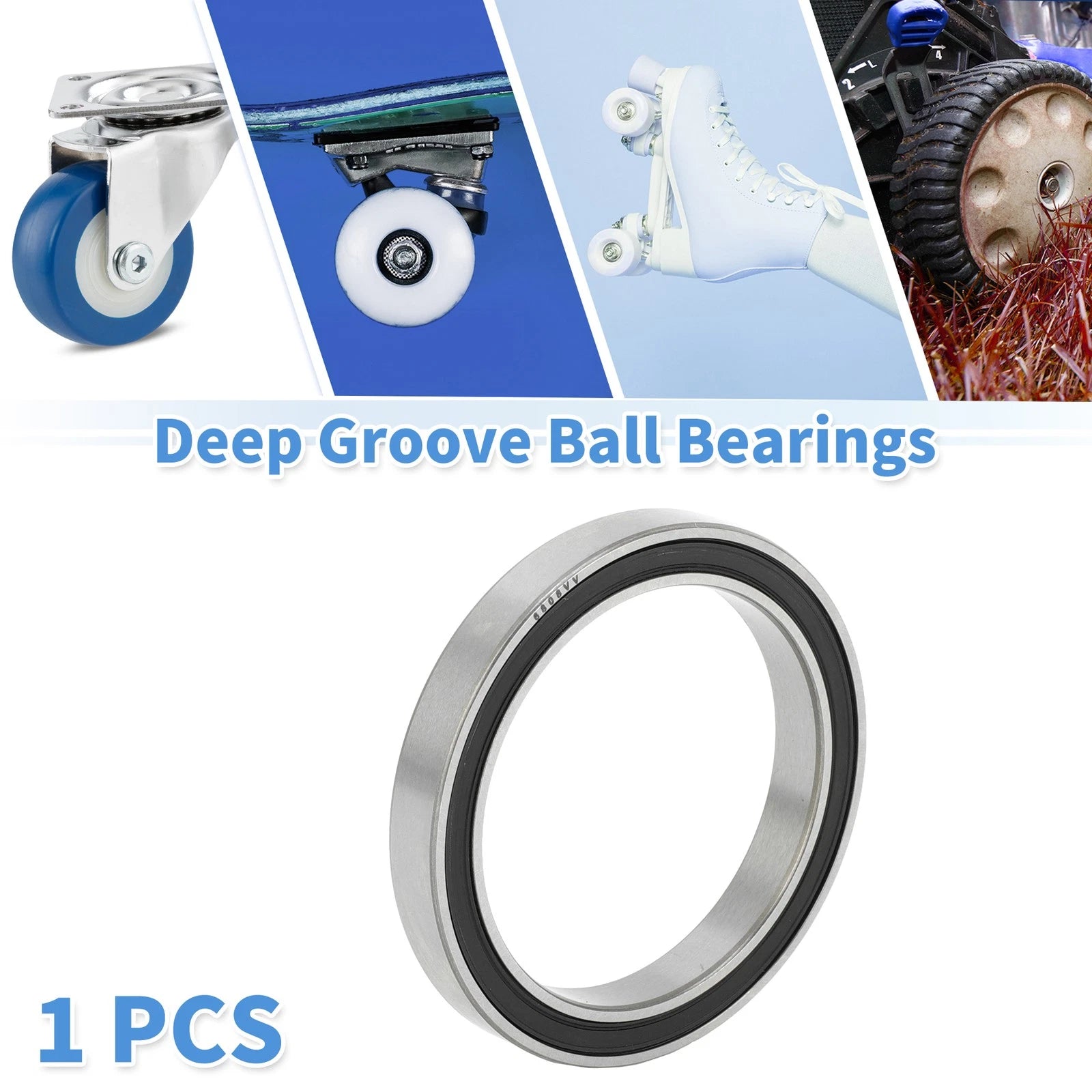 Deep Groove Ball Bearing 6808VV for Scooter Skateboard Wheel (40x52x7mm)