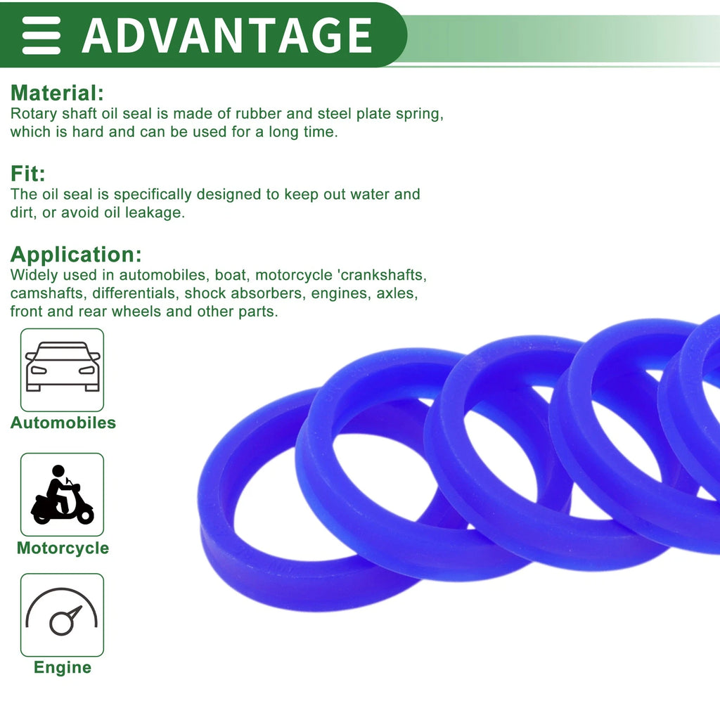 Set of 5 Oil Seal Rotary Shaft Seal TPU 35x43x8mm High Pressure