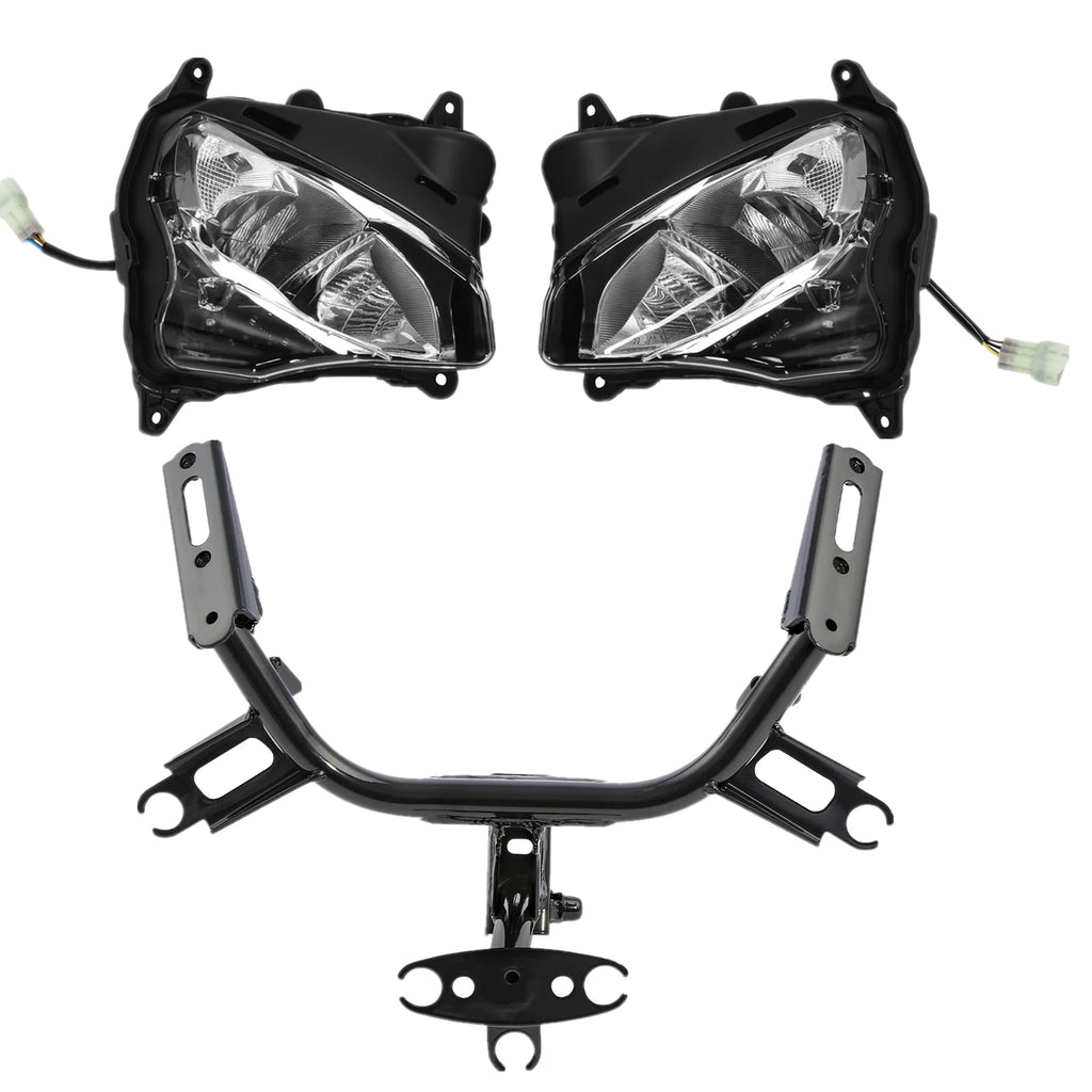 LED Headlight Lamp & Upper Fairing Stay Bracket for Yamaha YZF R3 R25 (2019–2024)