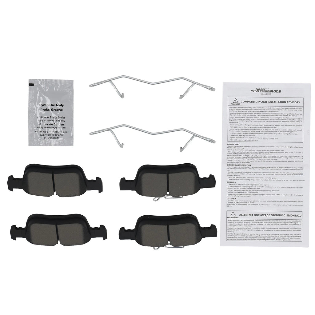 Rear Ceramic Brake Pads Kit for Ford Police Responder Hybrid (2019–2020) D1665