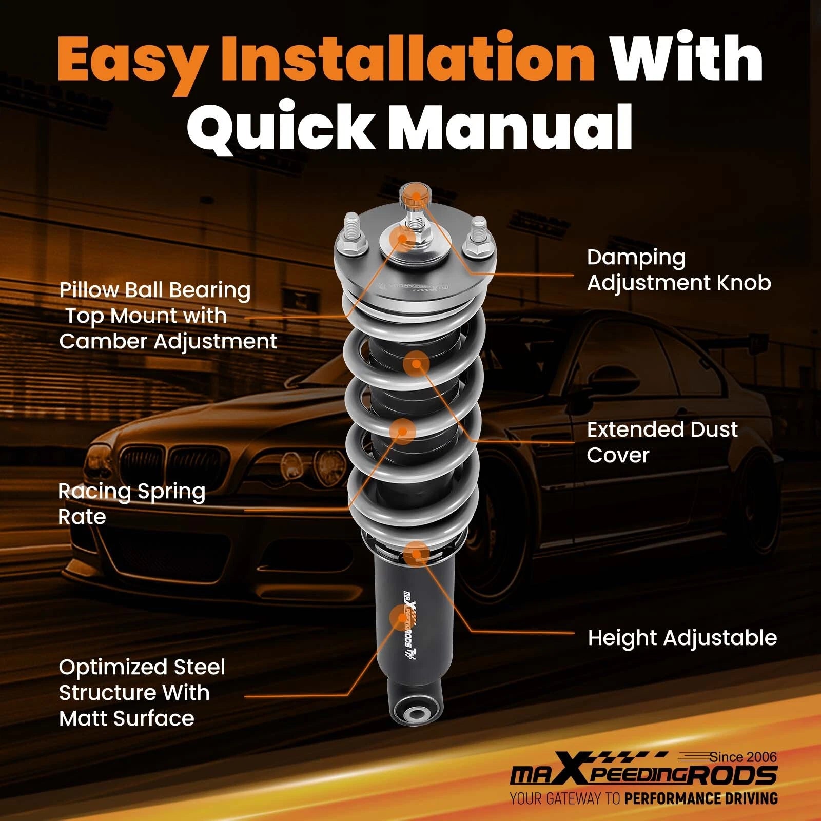 Coilover Lowering Kit for Honda CR-V RD1 RD2 (1997-2001)