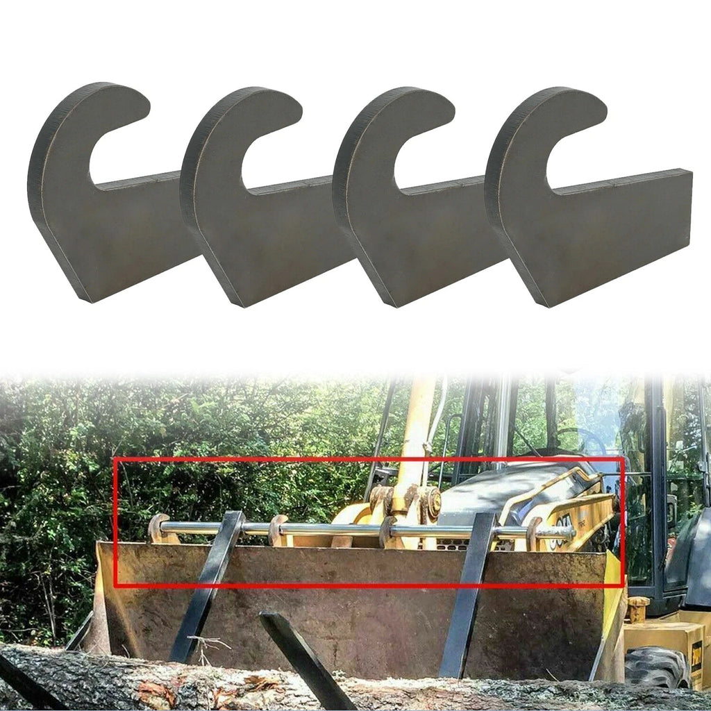 Set of 4 Mounting Brackets for Pin Type Over The Bucket Loader Forks (6500lb)