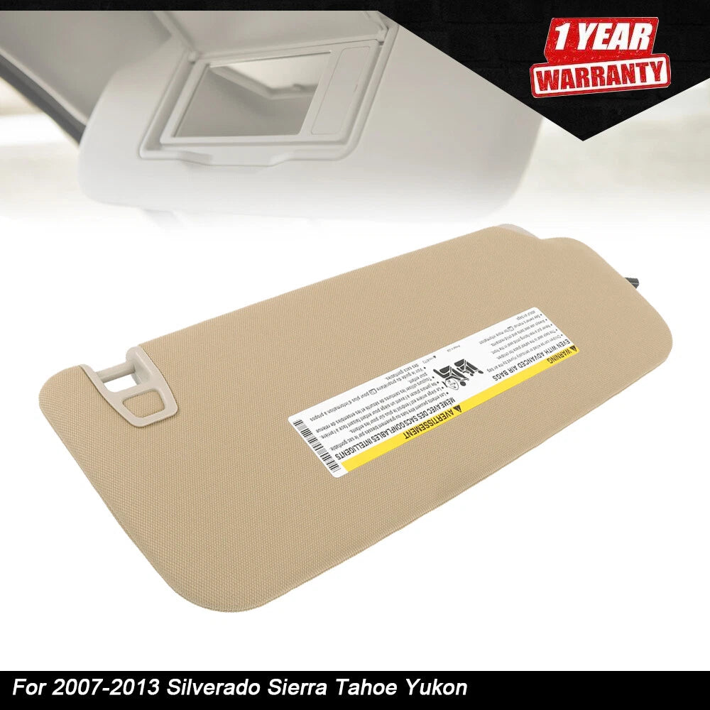 Driver Left Sun Visor Mirror for Silverado Tahoe Yukon Suburban (2007-2014)