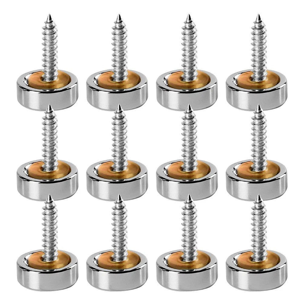 Stainless Steel Screw Cap Set of 12 for Mirror Installation