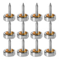 Stainless Steel Screw Cap Set of 12 for Mirror Installation