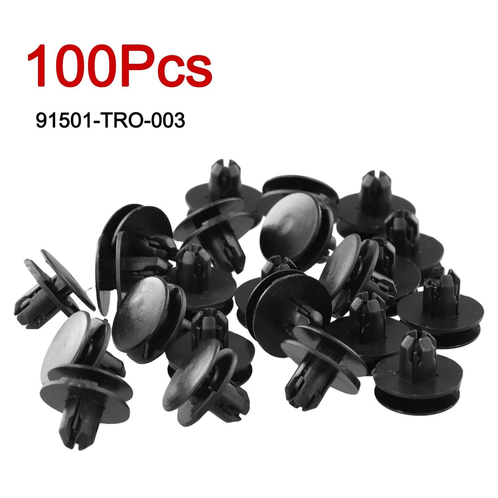 100pcs Clips Rivet Retainers for Honda (2001–2023) 91501-TRO-003