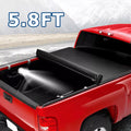 Soft Roll Up Tonneau Cover with Light for GMC Sierra Silverado 1500 (2007–2025)