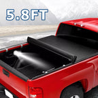 Soft Roll Up Tonneau Cover with Light for GMC Sierra Silverado 1500 (2007–2025)