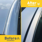 Set of 2 Black Roof Trim Molding for Toyota Corolla (2009–2013)