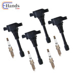 Set of 4 Ignition Coils + 4 Spark Plugs for Nissan Altima Cube 2.5L (2007–2012)