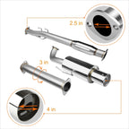 Catback Exhaust with Removable Silencer for Nissan Altima 3.5L V6 (2007–2012)
