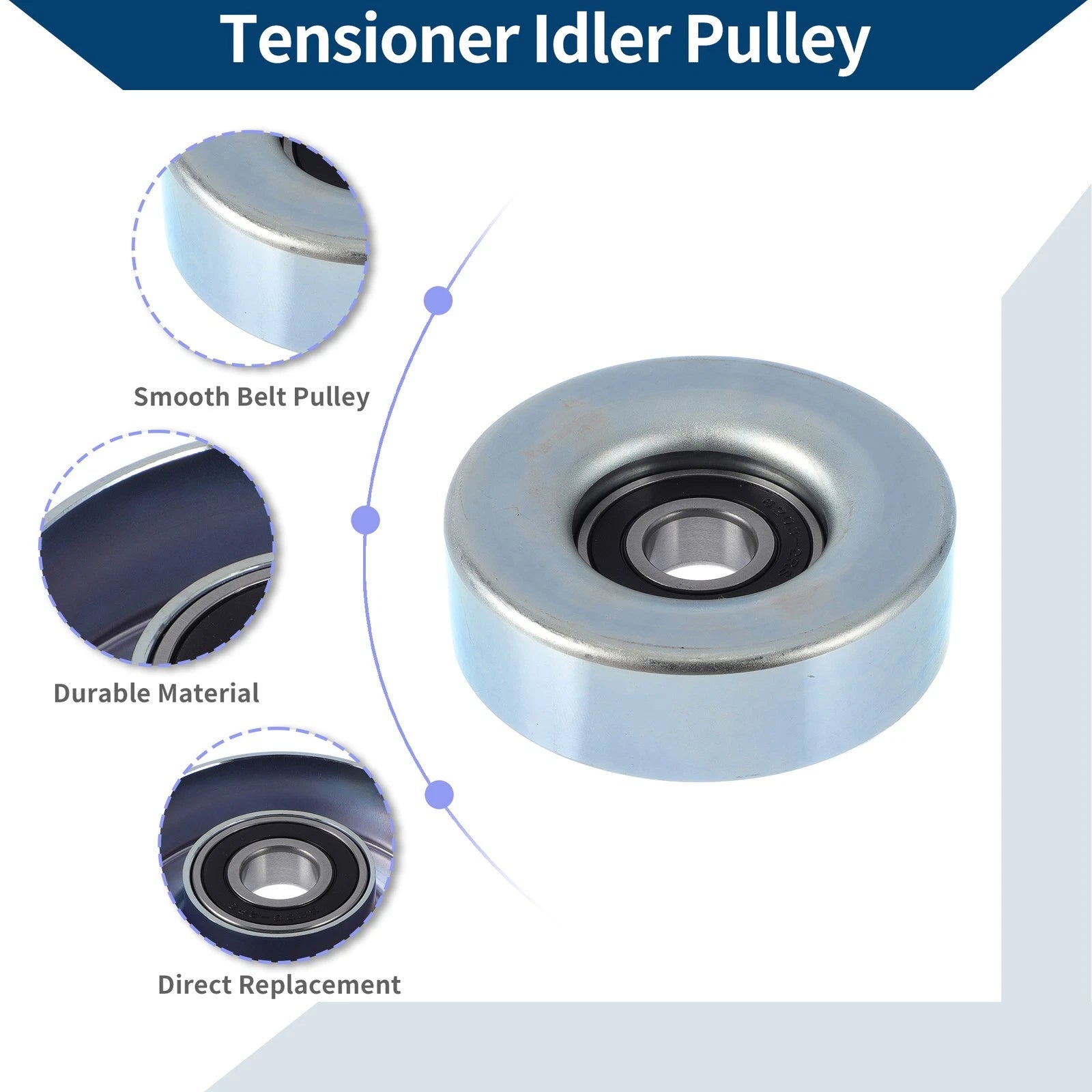 Drive Belt Idler Pulley for Honda Fit (2006–2008) No. 11955AR01A 1 Pc