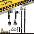 Set of 6 Inner Outer Tie Rod Ends & Ball Joints for Ford Escape (2001–2007)
