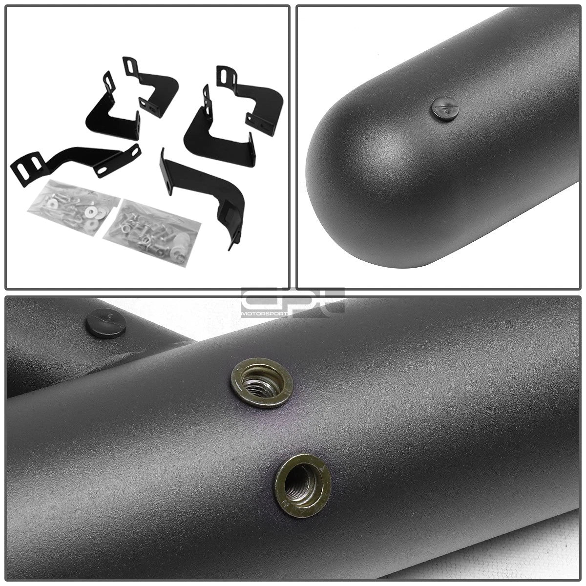 3" Matte Black Side Step Bars for Toyota Tundra CrewMax (2007–2020)