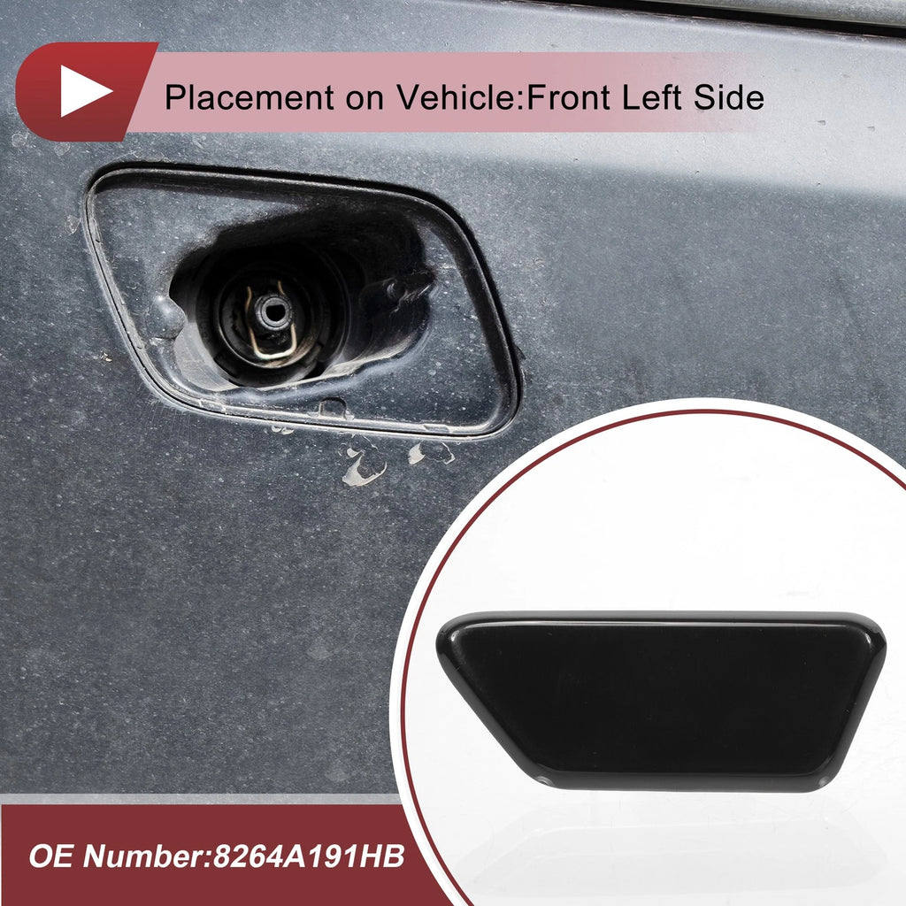 Front Left Washer Nozzle Cover Cap for Mitsubishi Outlander XL (2013–2015) Black