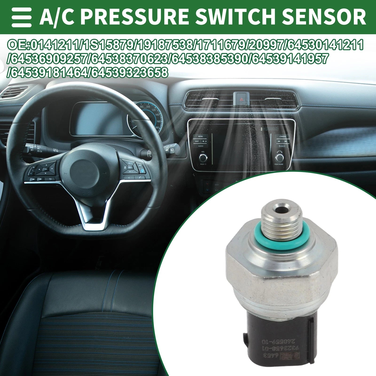 A/C Pressure Switch Sensor for BMW M6 (2012–2018) 0141211, 1S15879
