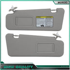 Set of 2 Gray Sun Visors for Toyota Highlander (2008–2013) W/ Sunroof