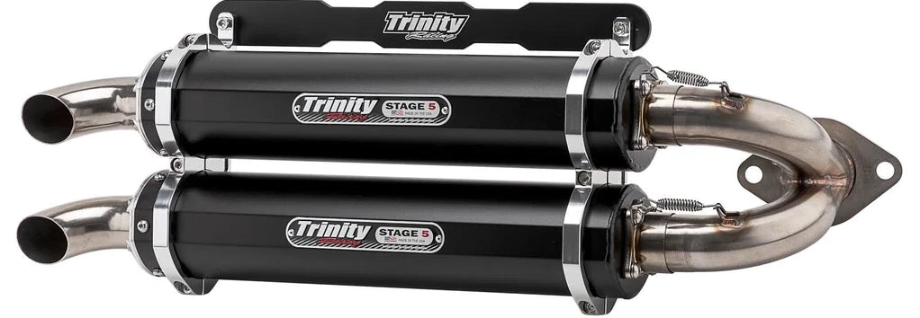Trinity Black Stage 5 Dual Slip On Exhaust Pipe for Polaris RZR RS1 (2018–2023)