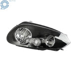 Driver Side Headlight for Volkswagen Golf/Jetta Sportwagen (2010–2014) Halogen Black