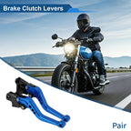 Adjustable Short Brake Clutch Lever Set for BMW F650GS (2008–2012) Blue