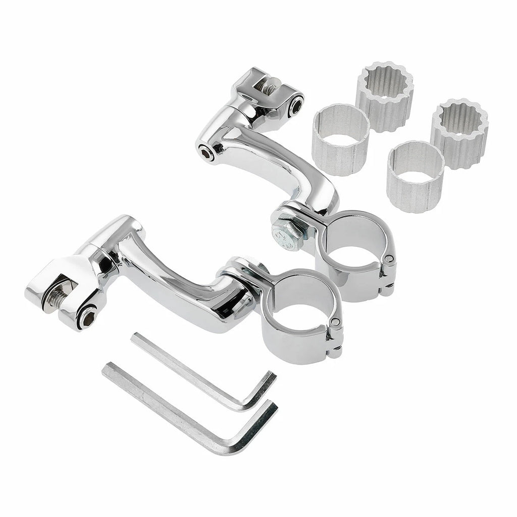 Set of 4 Highway Footpeg Pegs for Harley Road Glide - Chrome