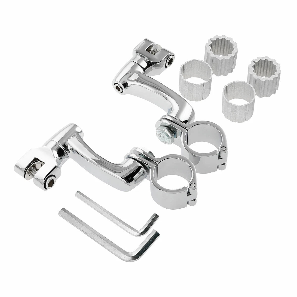 Set of 4 Highway Footpeg Pegs for Harley Road Glide - Chrome