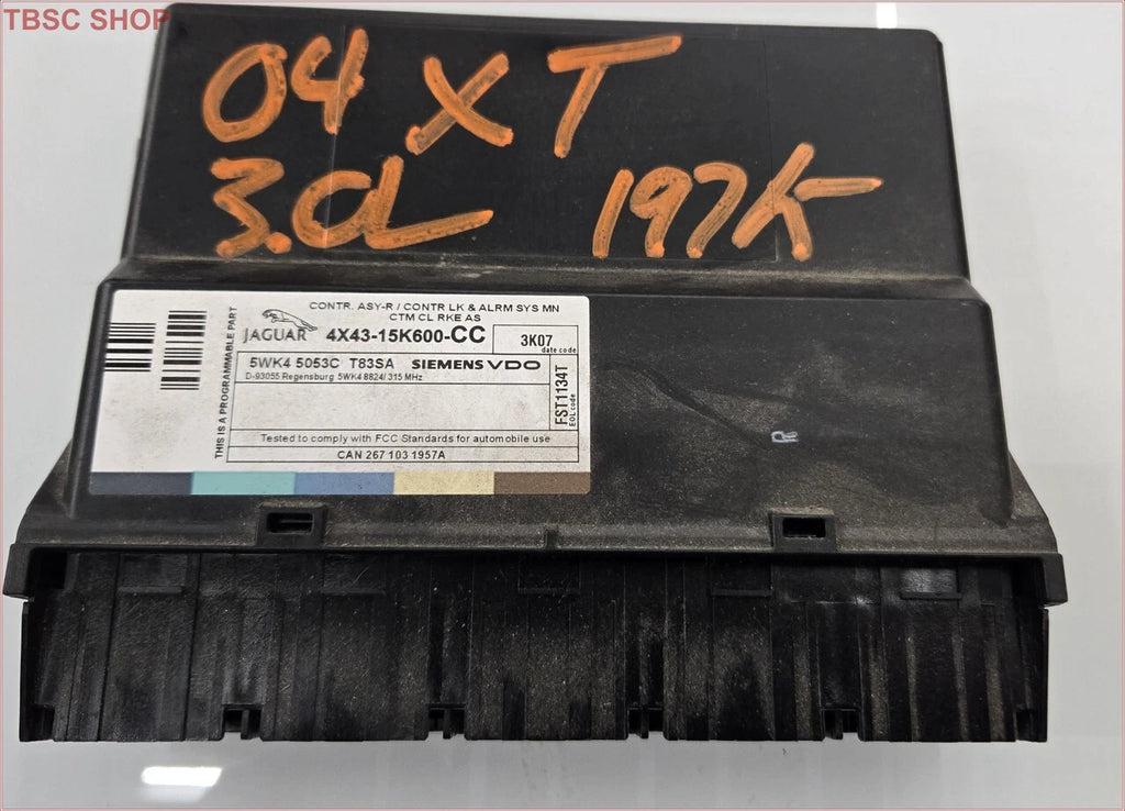 Set of 4 Alarm Theft Locking Body Control Modules for Jaguar X-Type (2004–2008)