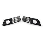 1 Pair Fog Light Cover Black Honeycomb Mesh for Audi A4 B8 (2009–2012)
