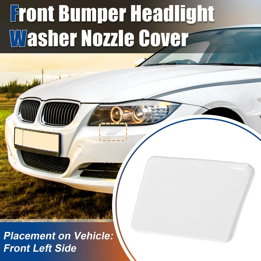 Left Side Front Bumper Headlight Washer Nozzle Cover for BMW E90 E91 (2006–2013)