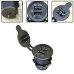 USB Dual Socket 12-24V Vehicle Charger/Data Cable for Yachts