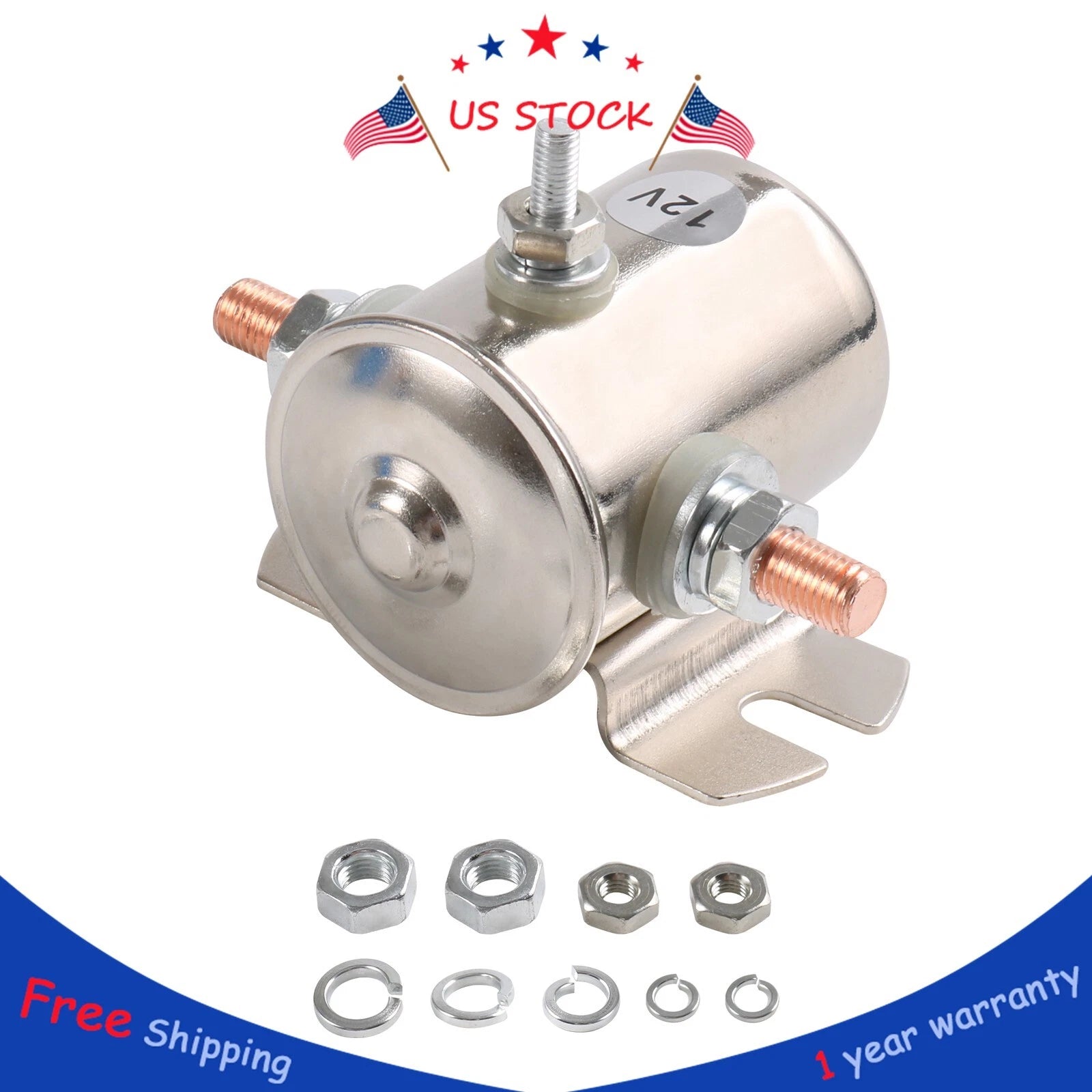 Heavy Duty 200A Solenoid Relay for Winch Marine (12V)