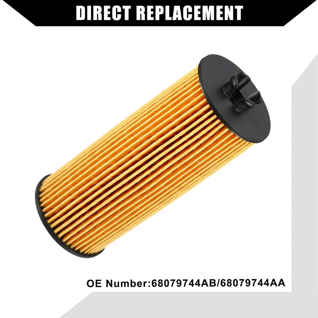 Set of 2 Engine Oil Filters No.68079744AB/68079744AA for Dodge Journey (2011–2013)