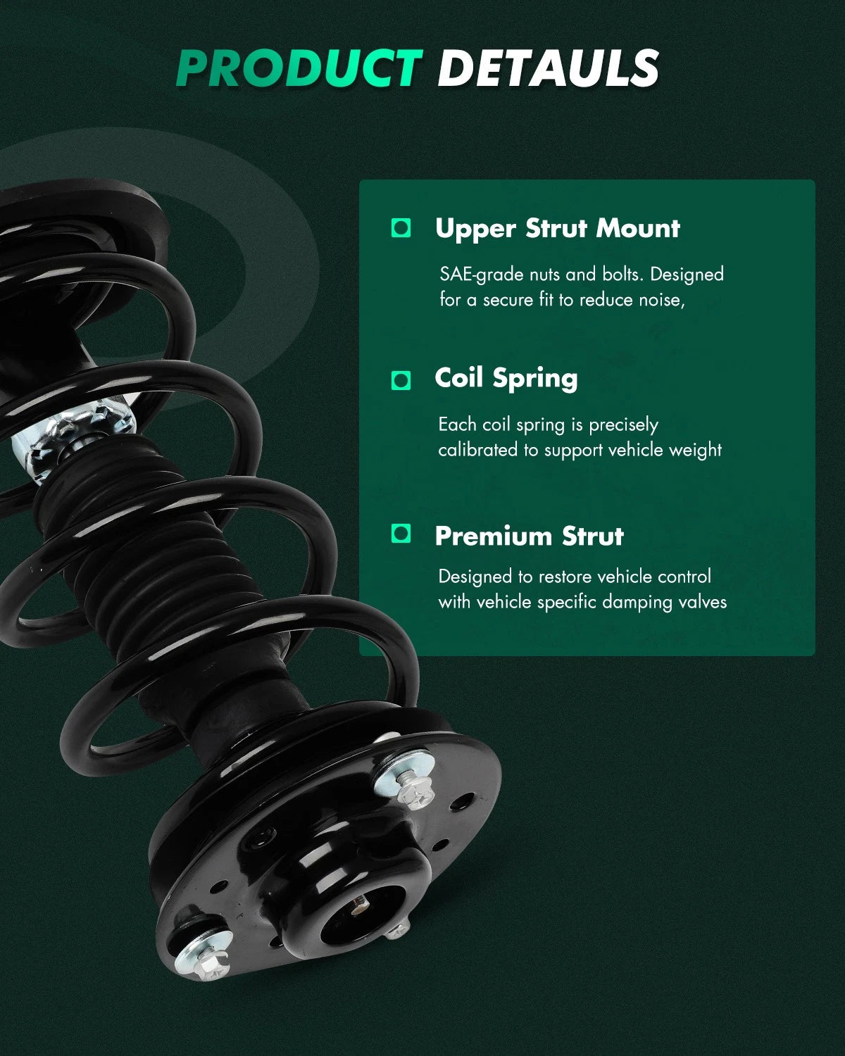 Front Complete Struts Shocks w/ Springs for Chevrolet Captiva (2012–2015)