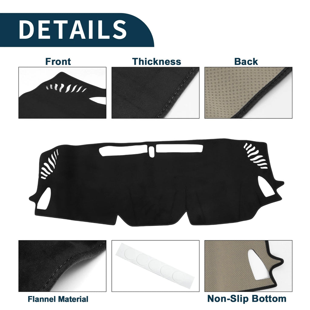 Dashboard Cover Mat for Subaru Levorg (2014–2020) Sun Protector Black Set of 1