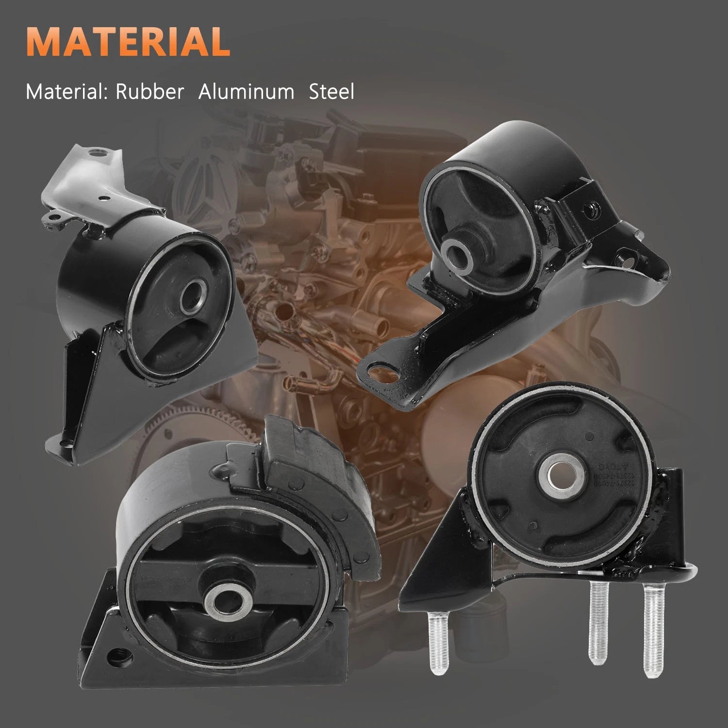 Set of 4 Engine Motor & Transmission Mounts for Toyota Corolla
